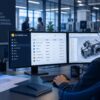 Engenheiro a gerir ficheiros CAD e revisões no Autodesk Vault